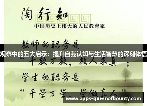 观察中的五大启示：提升自我认知与生活智慧的深刻体悟